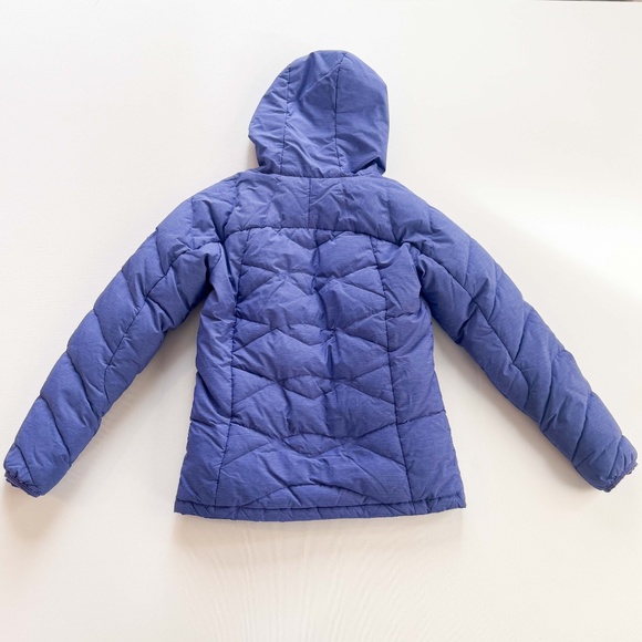 Girls L Purple Blue Puffer Cozy Feathery 50/50 Down Hooded Zip McKinley Jacket - Picture 6 of 12